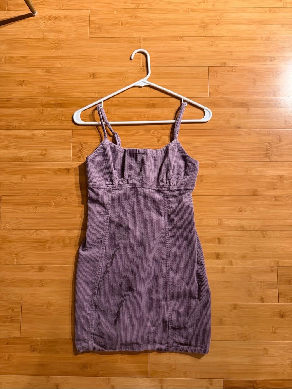 Wild Fable Women's Purple Corduroy Mini Dress with Spaghetti Straps
